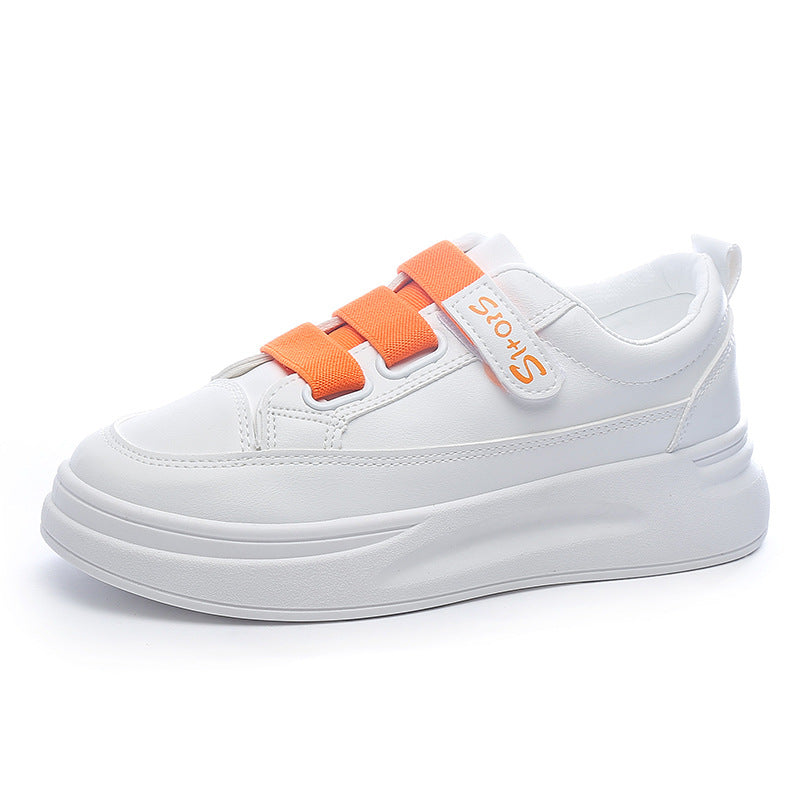 Women's Trendy White Platform Sneakers with Adjustable Straps - Image 7