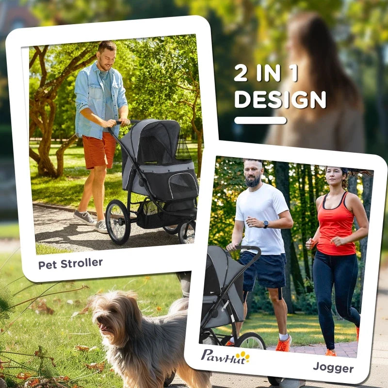 3 Wheels Pet Stroller for Small Dogs and Medium Dogs