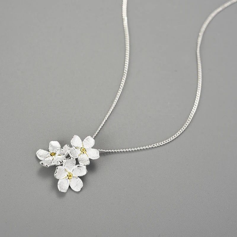 Forget Me Not Necklace – Silver Chain