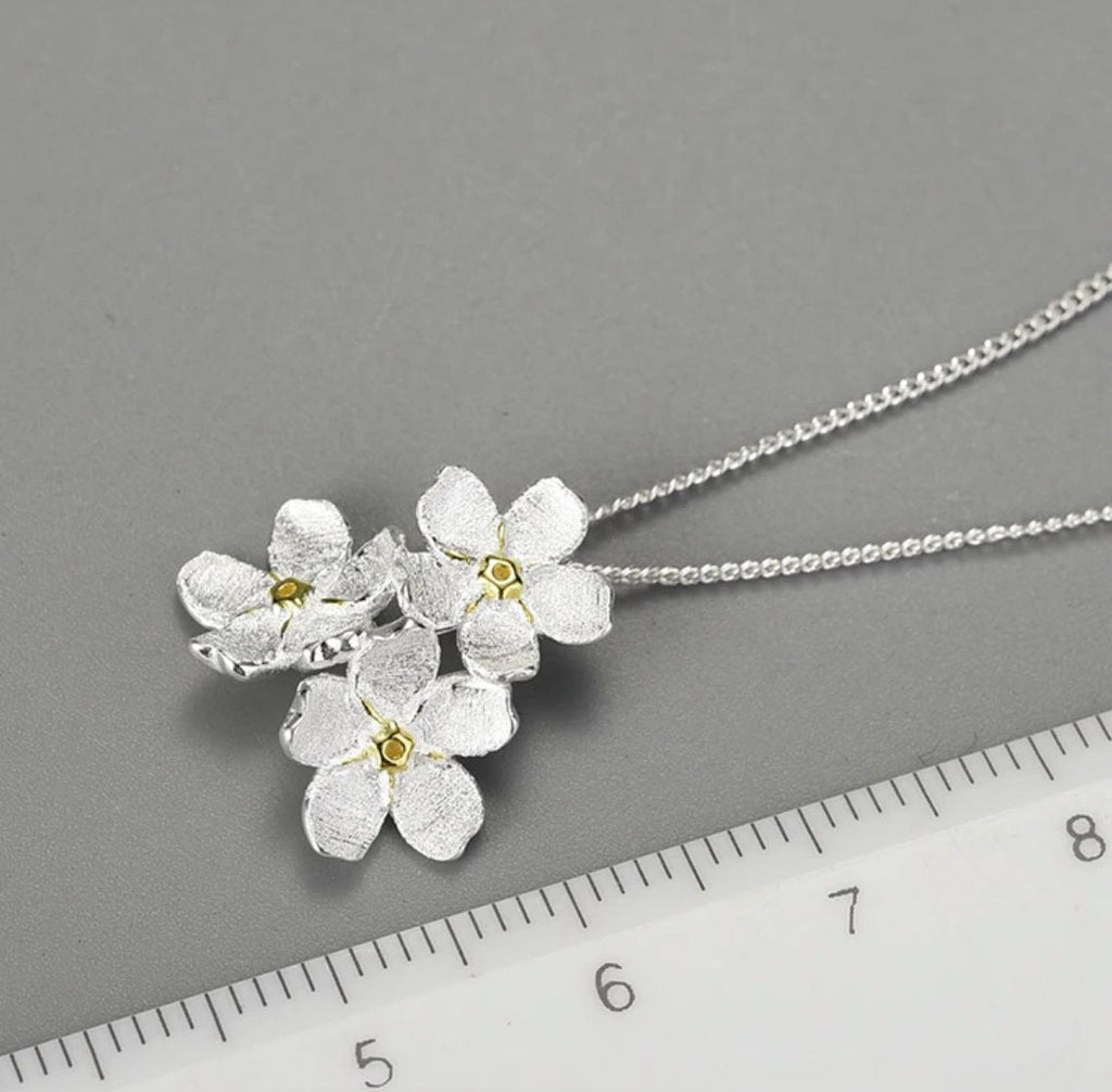 Forget Me Not Necklace – Silver Chain