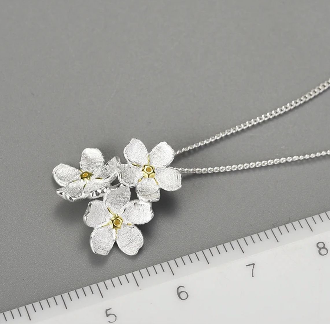 Forget Me Not Necklace – Silver Chain