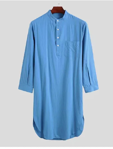Middle Eastern Muslim Stand Collar Robe