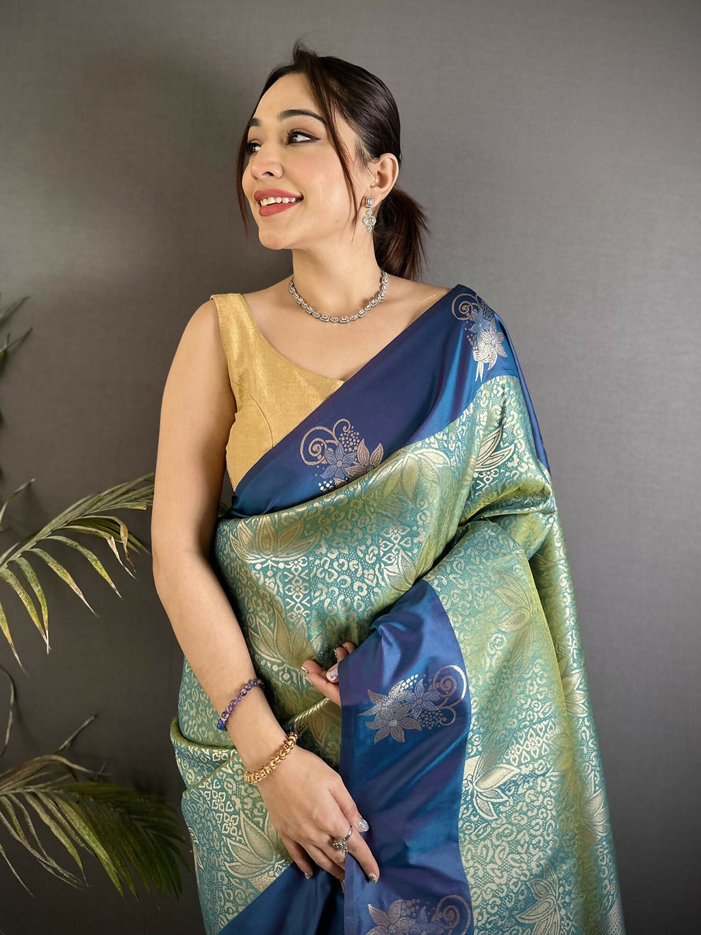 Pista Green Soft Silk Dharmavaram Saree with Intricate Zari Weaving
