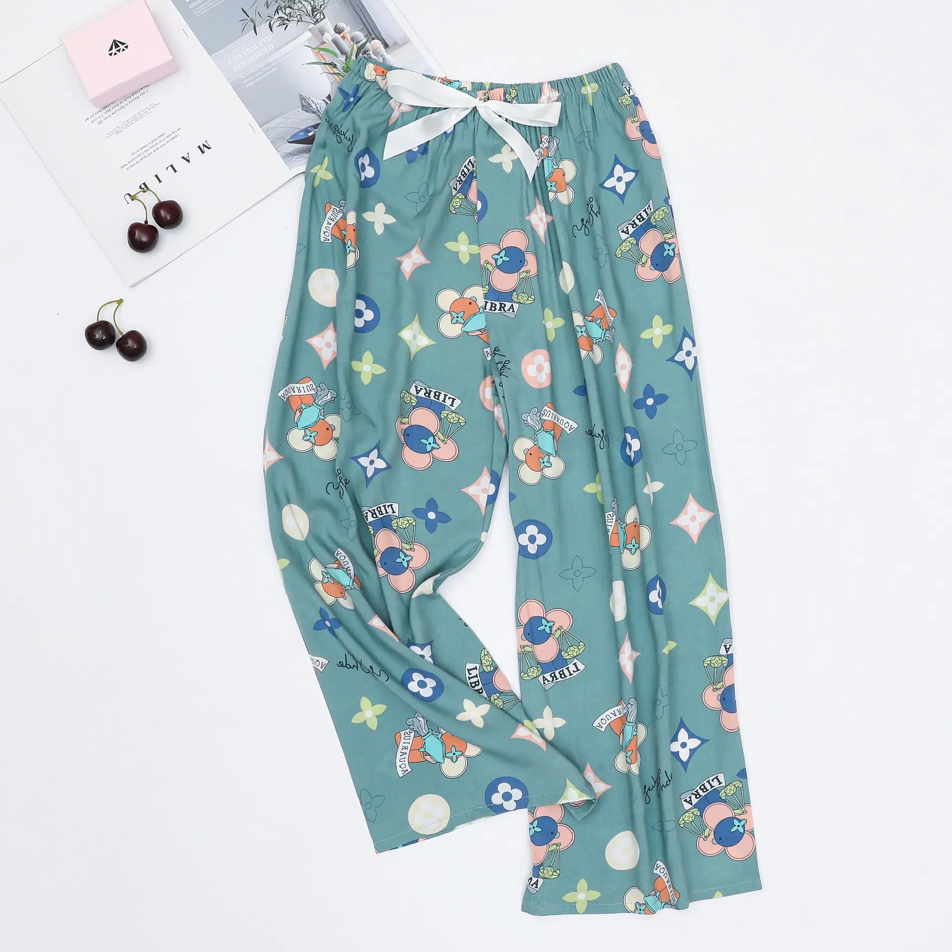 Women's Loose Casual Printed Pajama Sleep Pants - Image 10