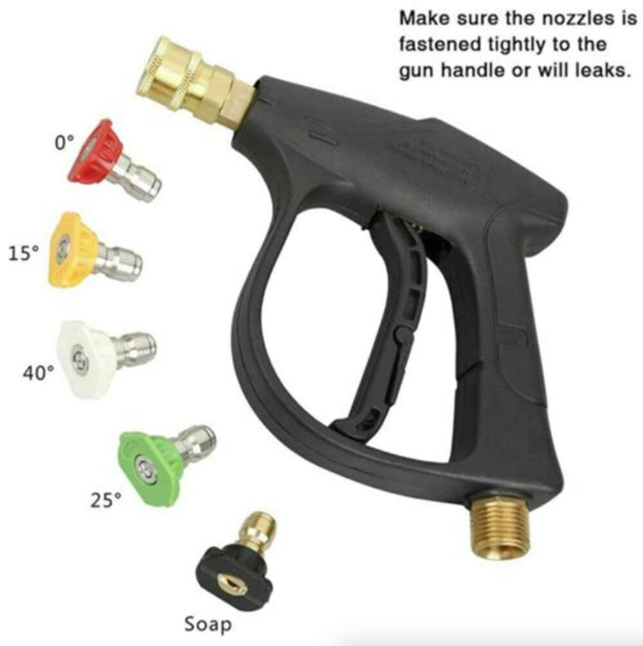 4000 PSI High Pressure Washer Gun with Short Wand and 5 Nozzles