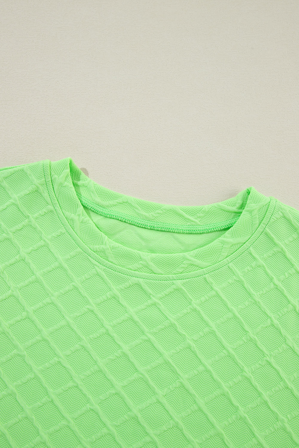 Checker Textured Tee and Drawstring Shorts