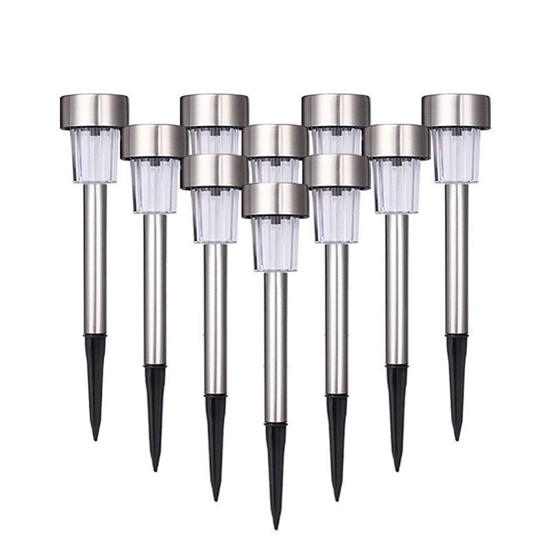 Luxury Stainless Steel Solar Garden Pathway Lights - Set of Lights