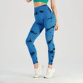 Seamless Tie-Dye Yoga Pants – High-Waist Knitted Leggings