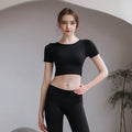 Tight Fit Yoga Top With Chest Pad Beauty Back Breathable