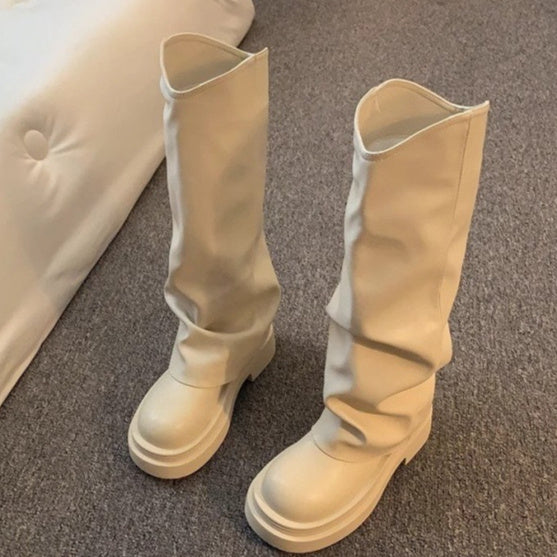 Women’s British Style Platform Boots for Autumn and Winter - Image 5