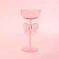 Pink Bow Coupe Glass