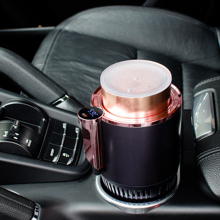 2-in-1 Smart Car Cup Holder Warmer and Cooler with Digital Display