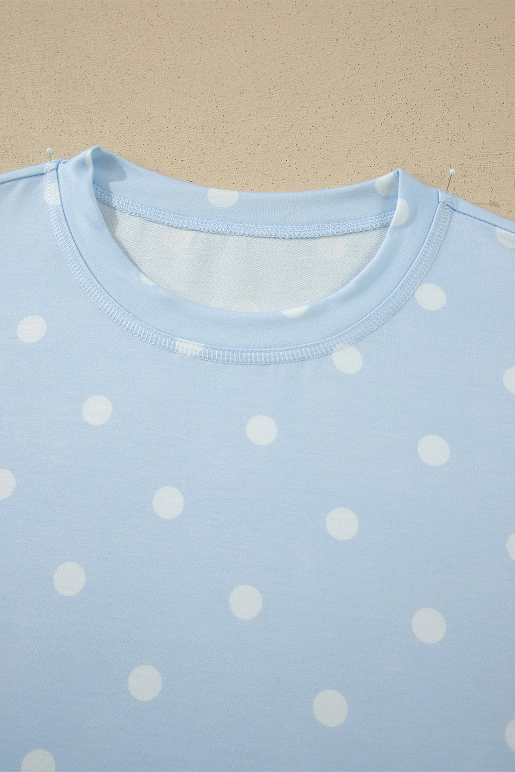 Kimber Polka Dot Loose Tee with Exposed Seam Details