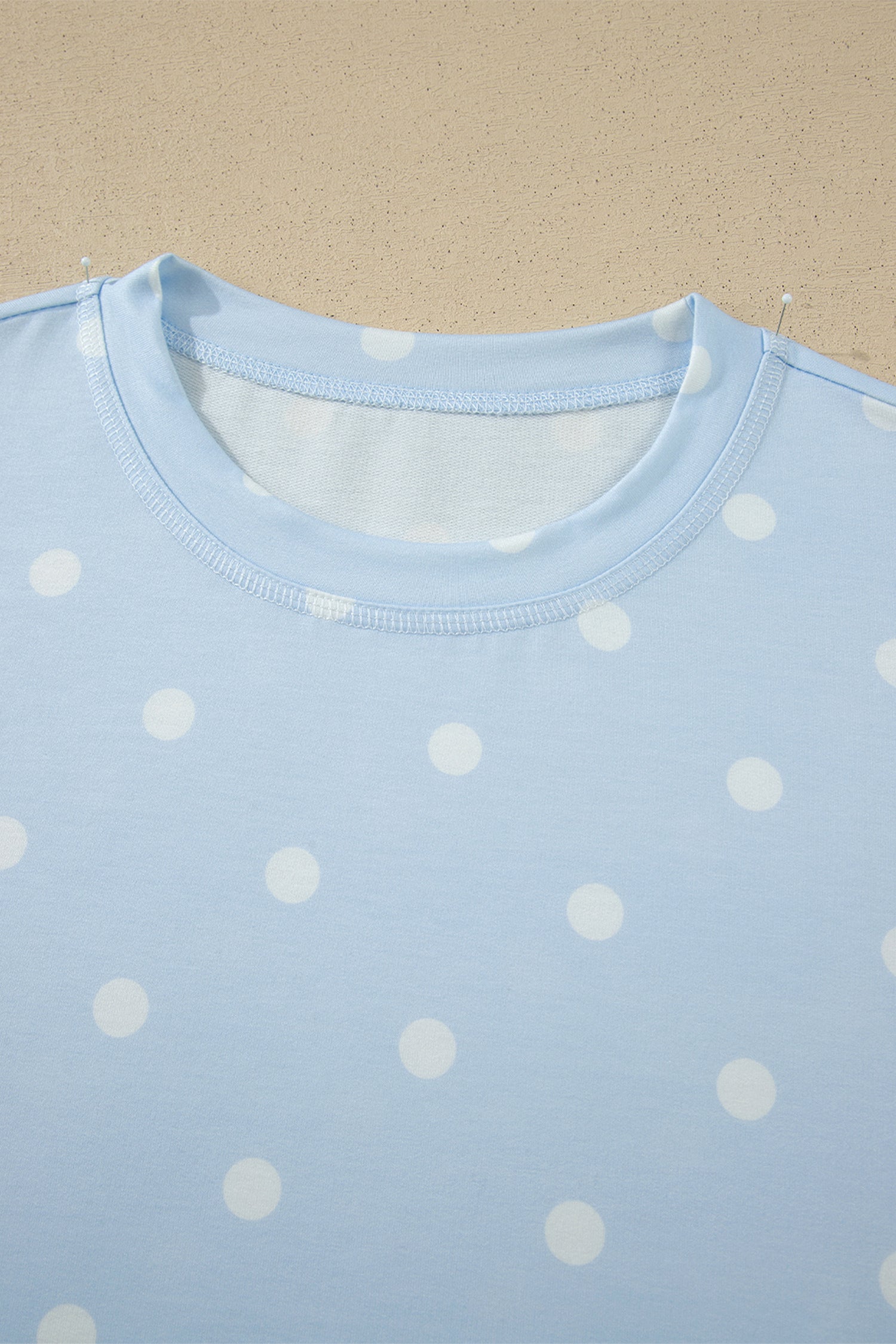Kimber Polka Dot Loose Tee with Exposed Seam Details