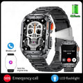 Mens Smart Call Watch Multi-function Alarm Weather Heart Rate And Music