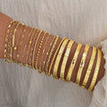 Diamond-pattern Chain Bracelet Minimalist Set