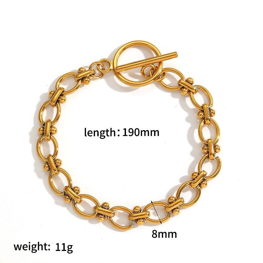 18K Gold Vacuum Plated Small Pendant Necklace