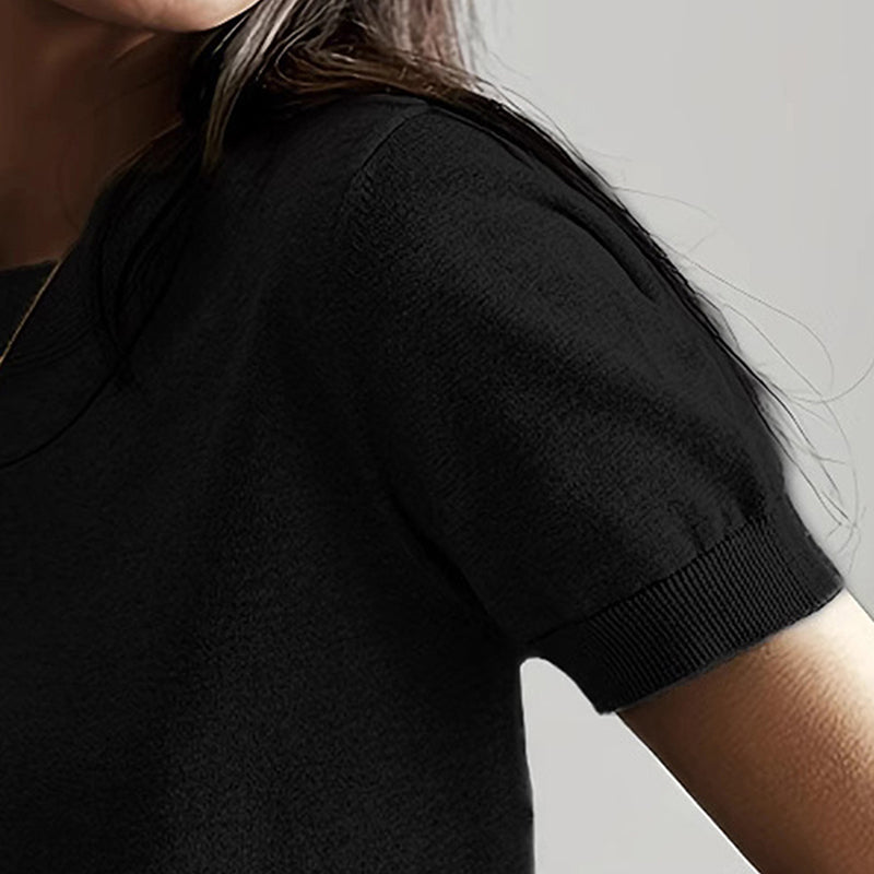 Women's Soft Stretch Minimalist T-Shirt Slim Fit Everyday Top - Image 3