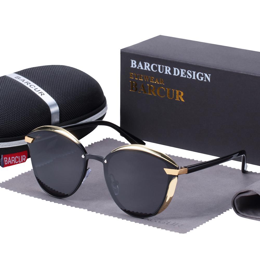 Retro Rimless Polarized Sunglasses for Women UV400 Protection