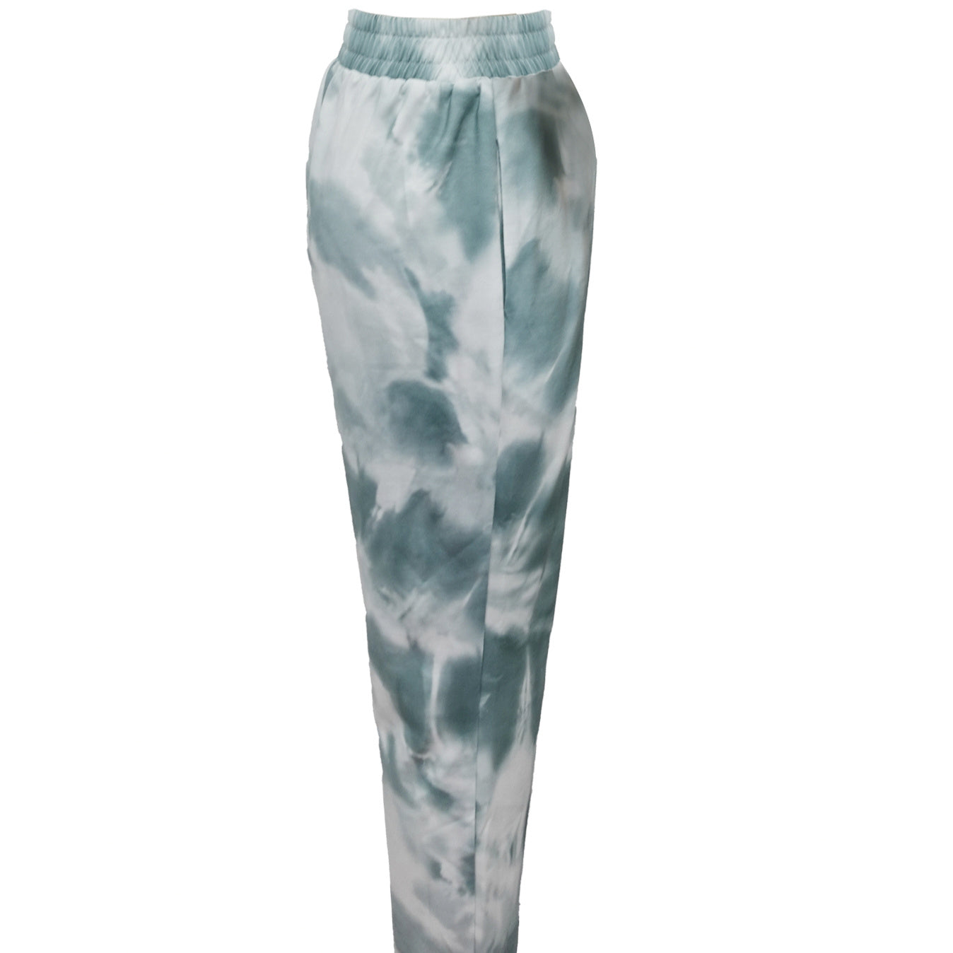 Women's White Tie-Dye Relaxed Jogger Pants