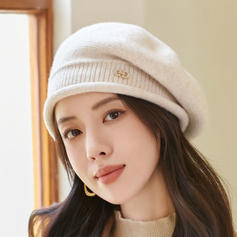 Women's Wool Knitted Winter Hat Soft Knit Beanie Cap - Image 3