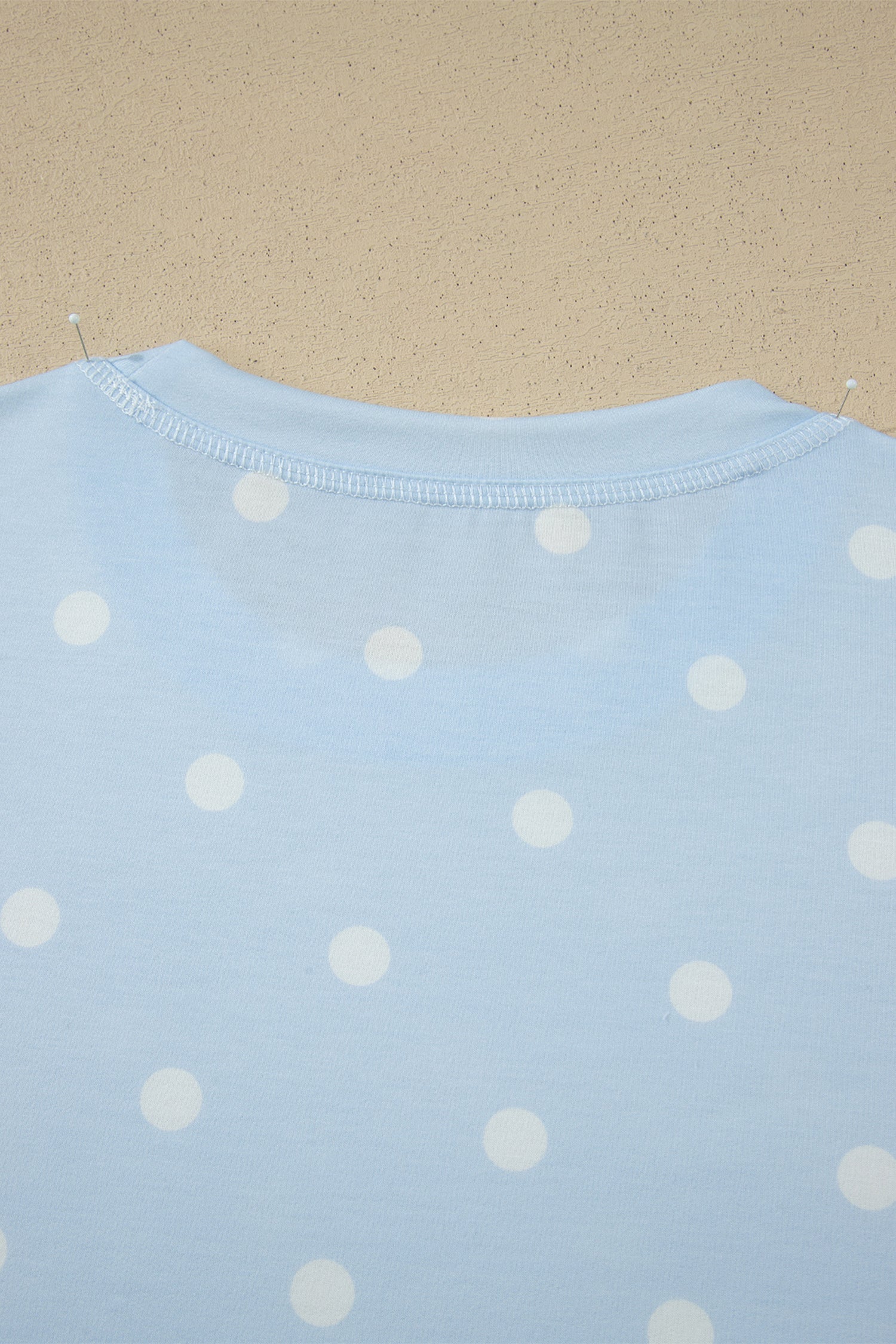 Kimber Polka Dot Loose Tee with Exposed Seam Details