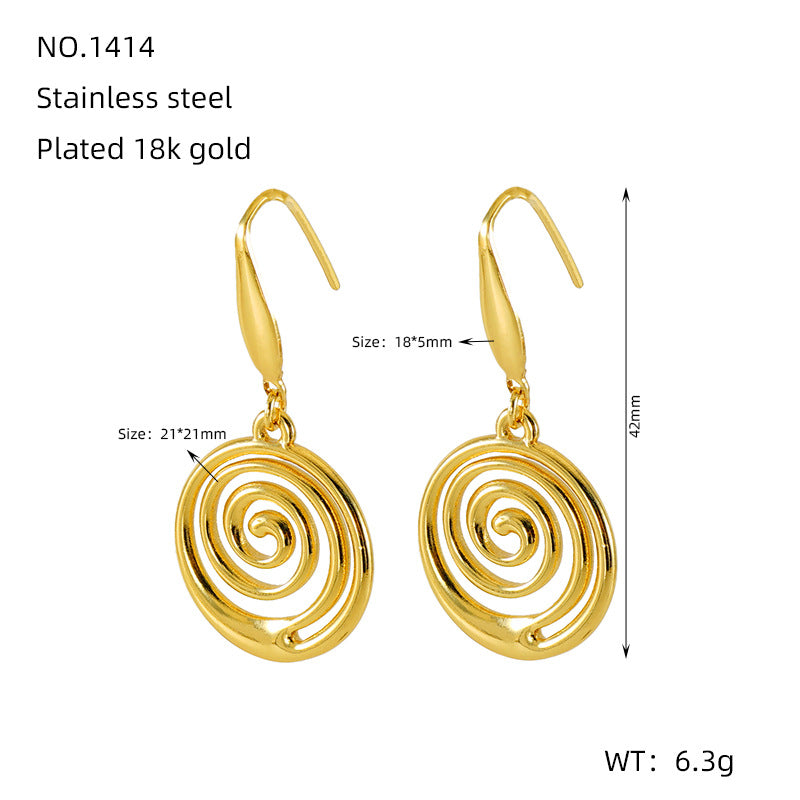 Niche Mosquito Coil Holder Stainless Steel Earrings
