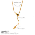 Personalized Design Snake-shaped Necklace Made Of Stainless Steel. A Unique And Exclusive Piece With A Sophisticated And High-end Look. Long Necklace.