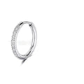 Stainless Steel Earrings With Diamond Zirconia And Plain Rings