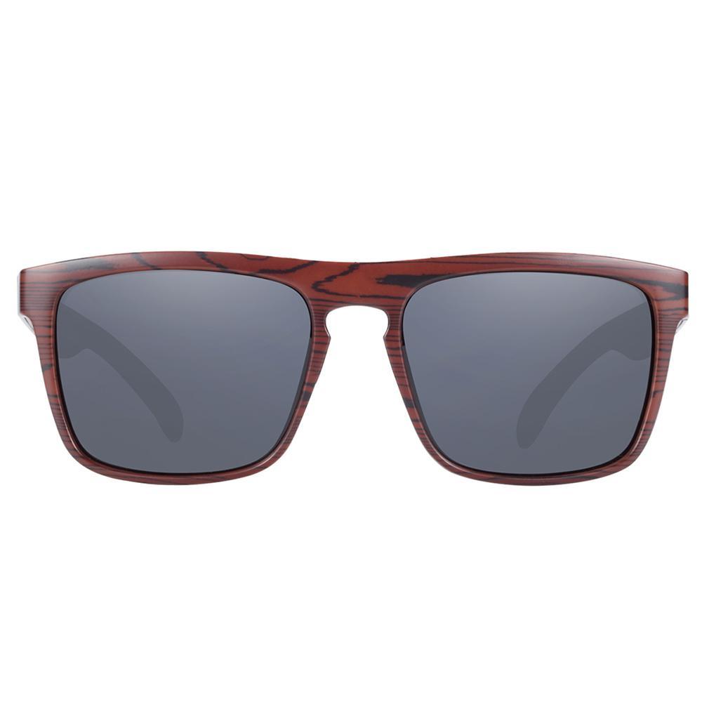 Polarized Retro Wood Grain Sunglasses Unisex UV400 Vintage Style