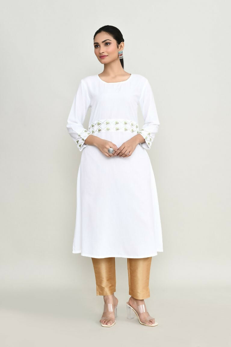 Black rayon kurta paired with premium dupion silk trousers in a two-piece ethnic set