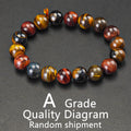 Natural Tricolor Tigers Eye Stone Beaded Bracelet