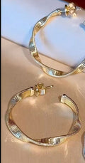 Womens Retro Twisted Elegant Earrings