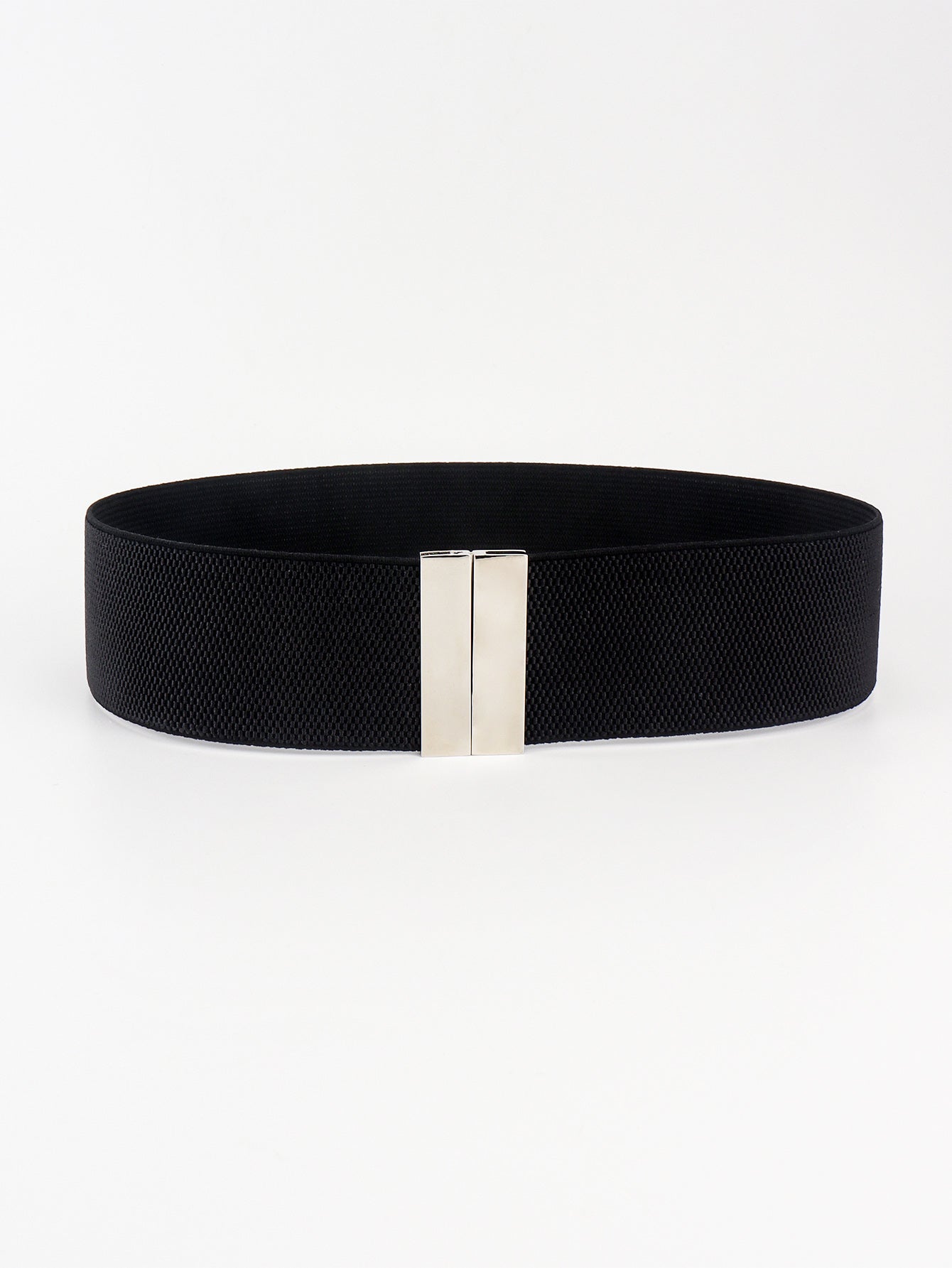 Alloy Buckle Elastic Belt - Stretch Waist Belt Women