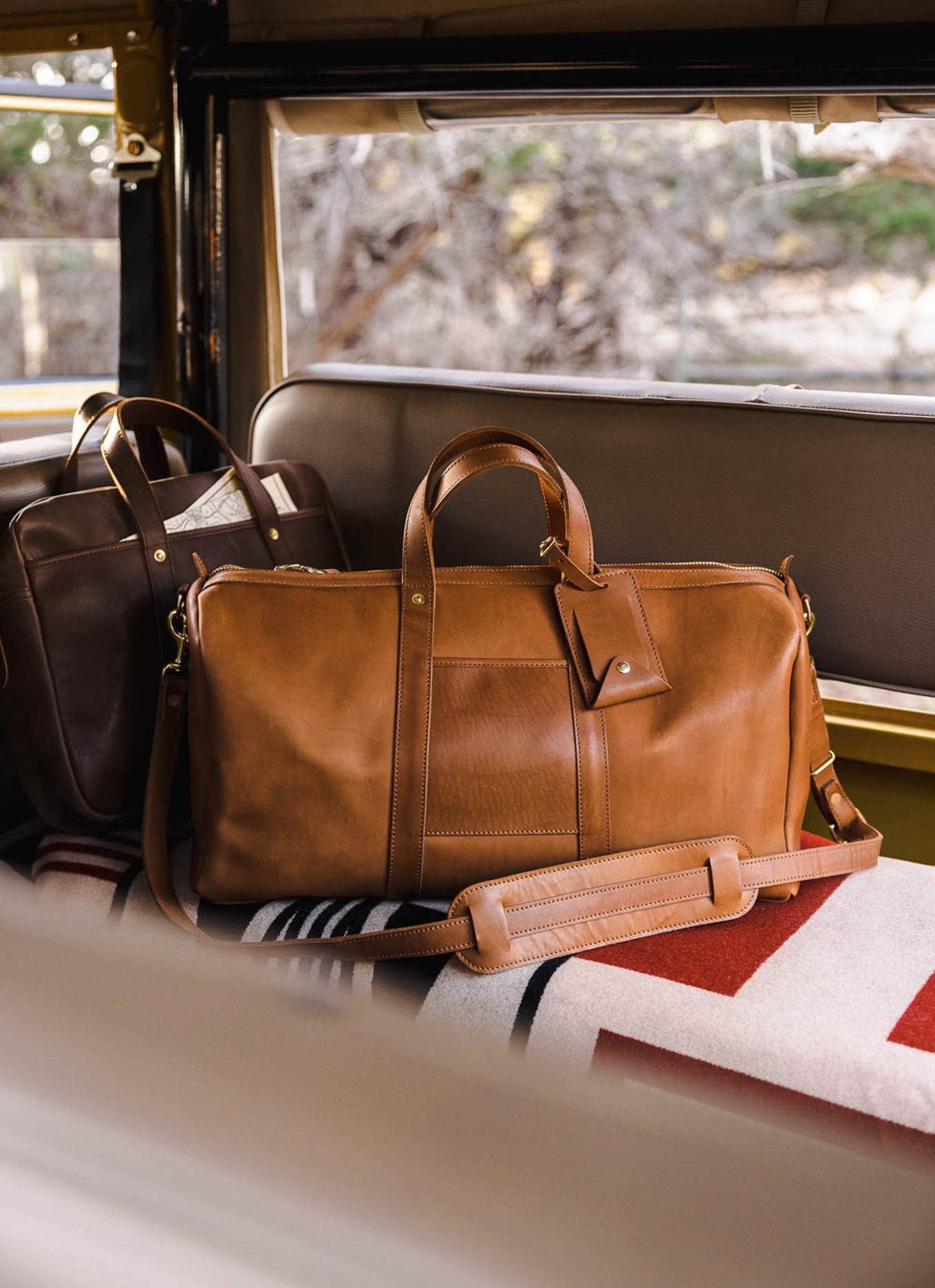 Full-Grain Leather Duffle Bag with Lifetime Guarantee