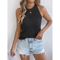 Women's Summer Halter Tank Top Sleeveless Racerback Knit Vest - Image 10