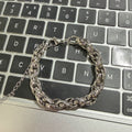 Minimalist Braided Twist Titanium Steel Bracelet for Men & Women