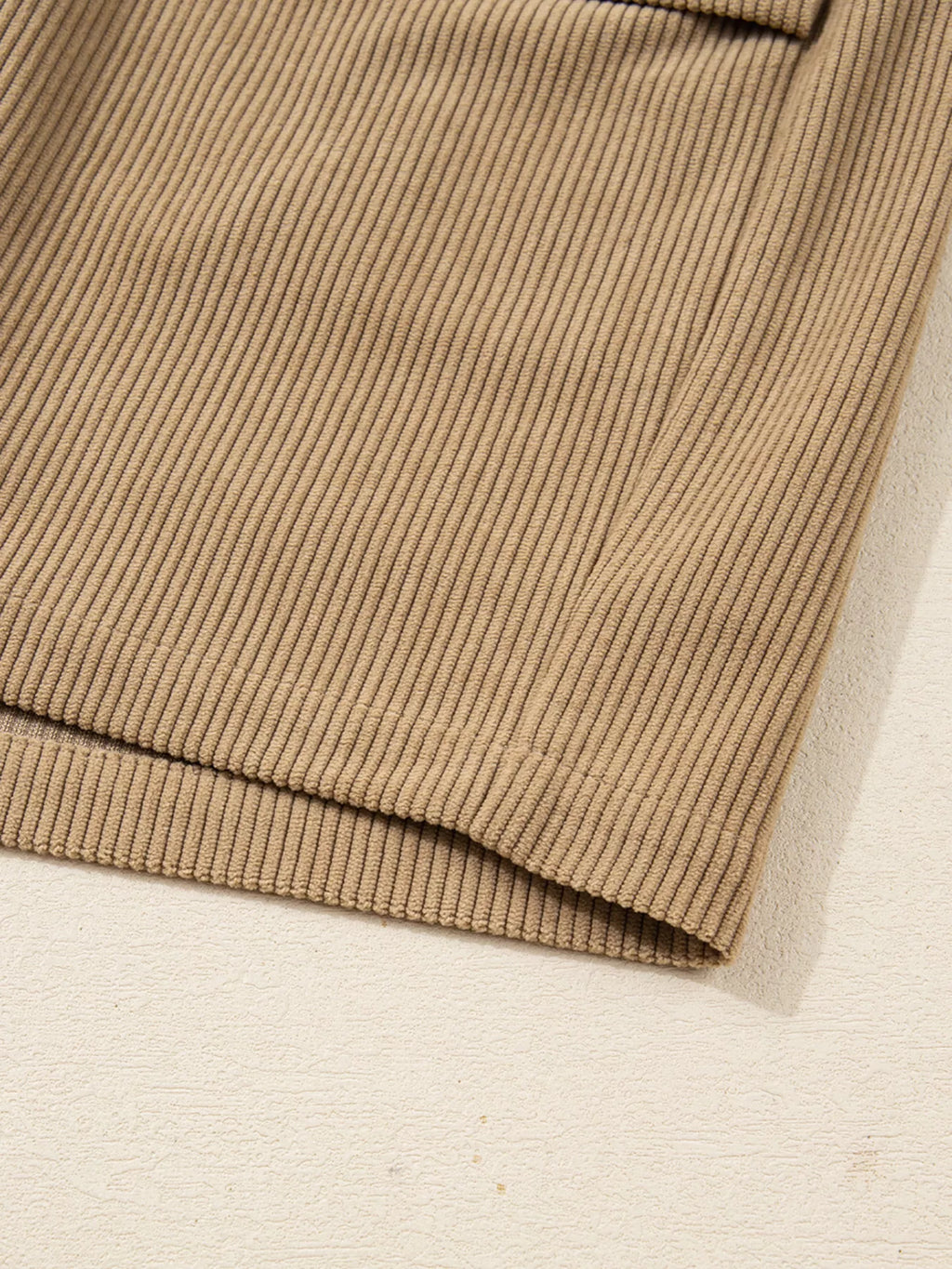 Women's Button-Front Corduroy Mini Skirt in Tan - Image 8