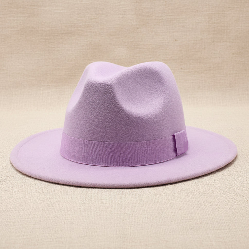 Wide Brim Bell Crown Felt Hat – Unisex Minimalist Sun Hat
