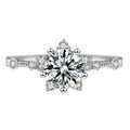 Starry Six-Prong Snowflake High-End Ring For Women