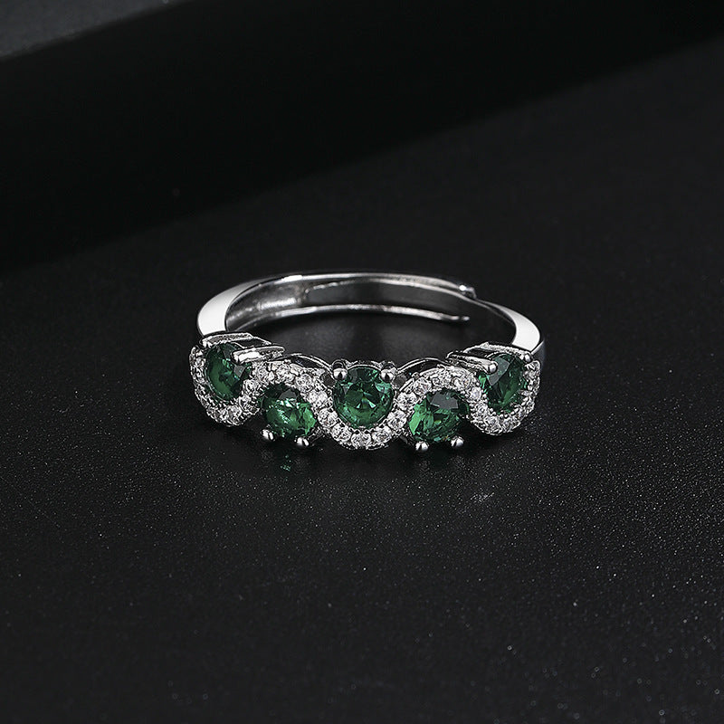 Wave Twisted Band Ring in Minimalist European Style for Women