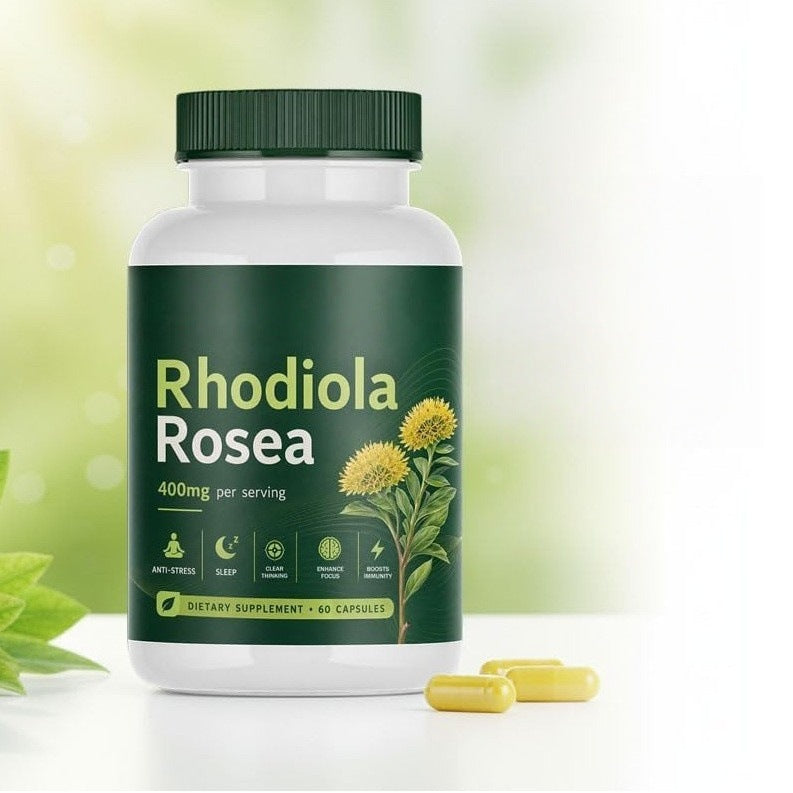 60 Rhodiola Rosea Capsules In A Bottle