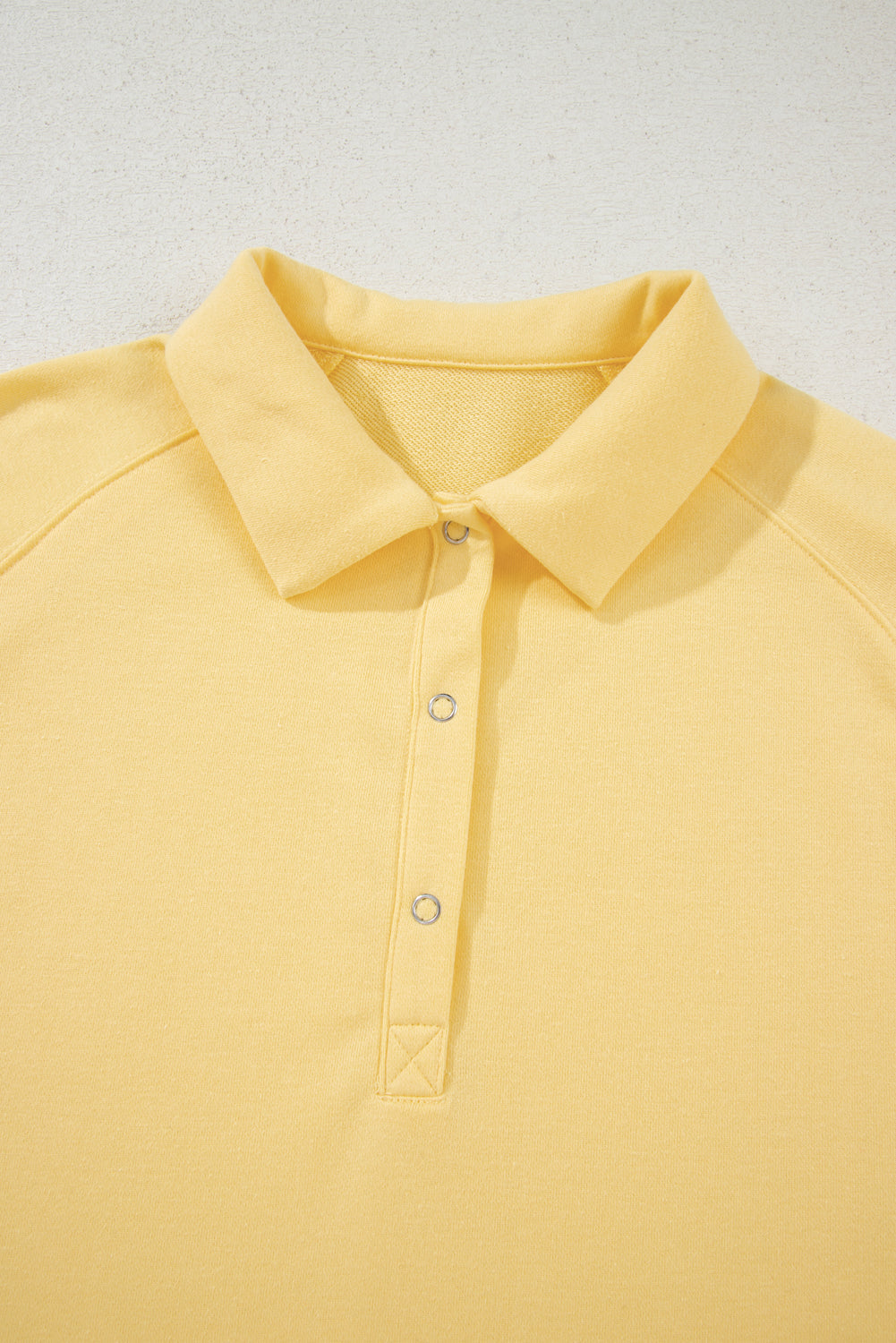 Yellow Cotton Blend Oversized Pullover & Shorts Set