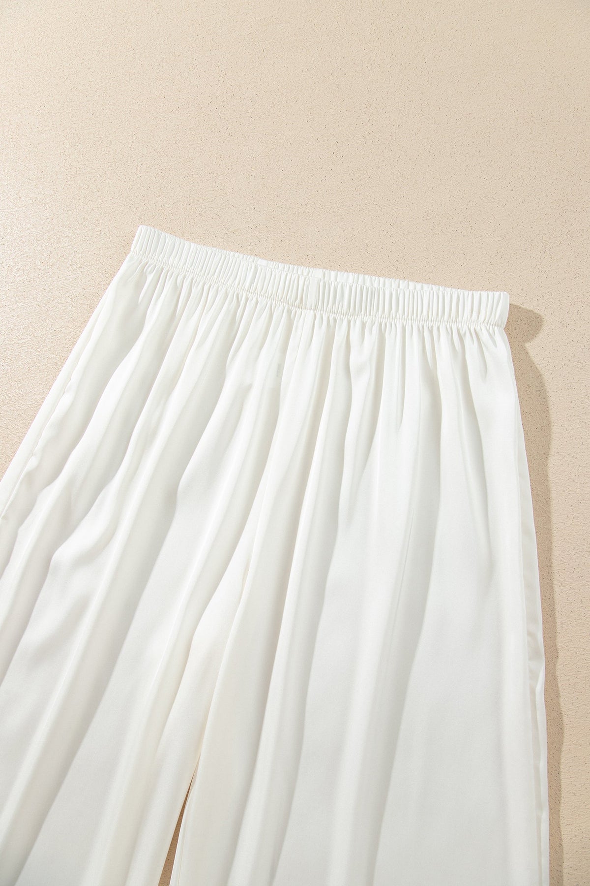 Lace Contrast Trim Top & Pants Pajama Set
