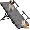 Dog Ramp for Couch Pet Ramp for Adjustable Hight Folding Dog Ramps for Small Dogs Dog Ramp for Bed with Anti-Slip Carpet and Safety Rails Dog Ramps for Indoor Sofa Bed Black