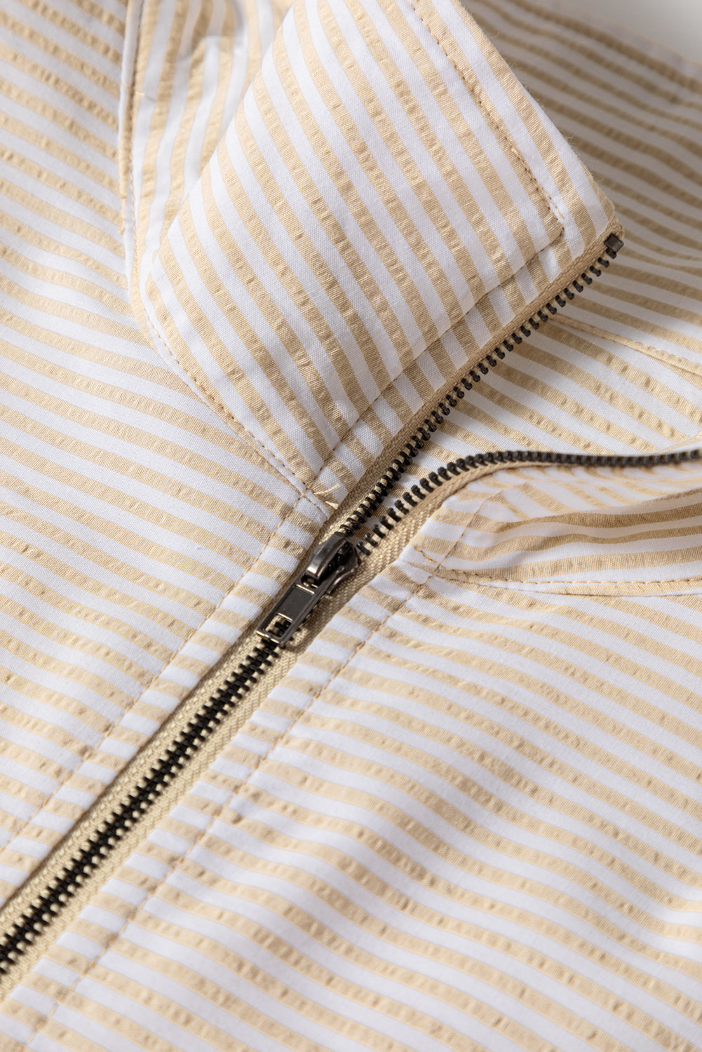 Plus Size Stripe Patchwork Half-Zip Sweatshirt