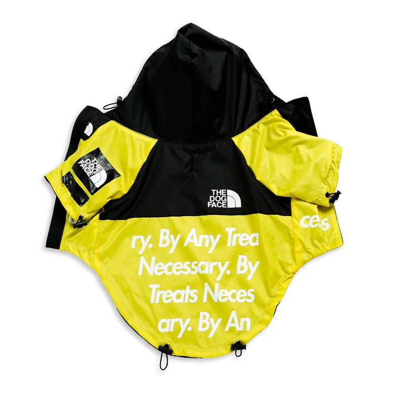 Yellow and Black Waterproof Dog Rain Jacket with Reflective Details - Image 20