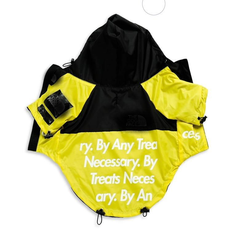 Yellow and Black Waterproof Dog Rain Jacket with Reflective Details - Image 10