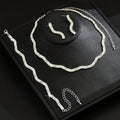Cross-Border E-Commerce Supply European And American Fashion Claw Chain Rhinestone Necklace Earrings Bracelet Three-Piece Set Wholesale