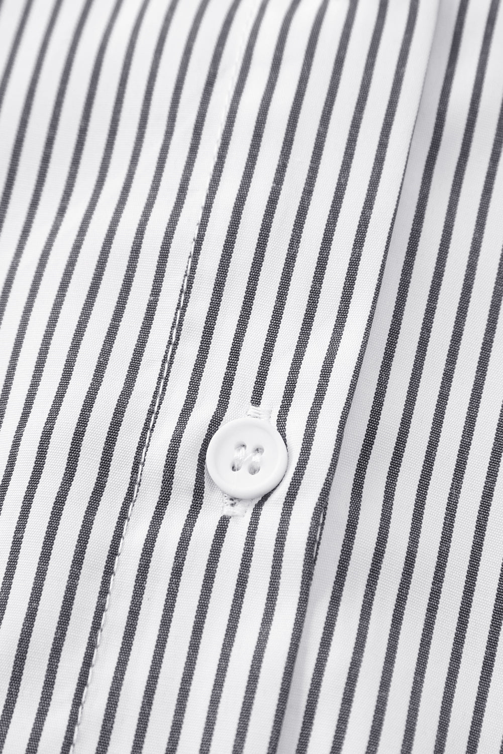 Blue Striped Casual Shirt with Shirred Cuffs | Polyester